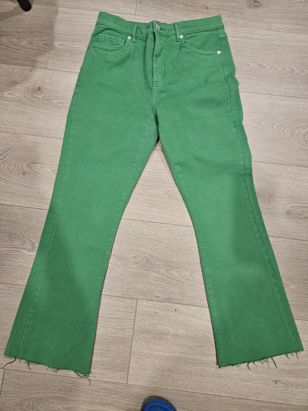 LOFT Bright Green Bootcut Jeans